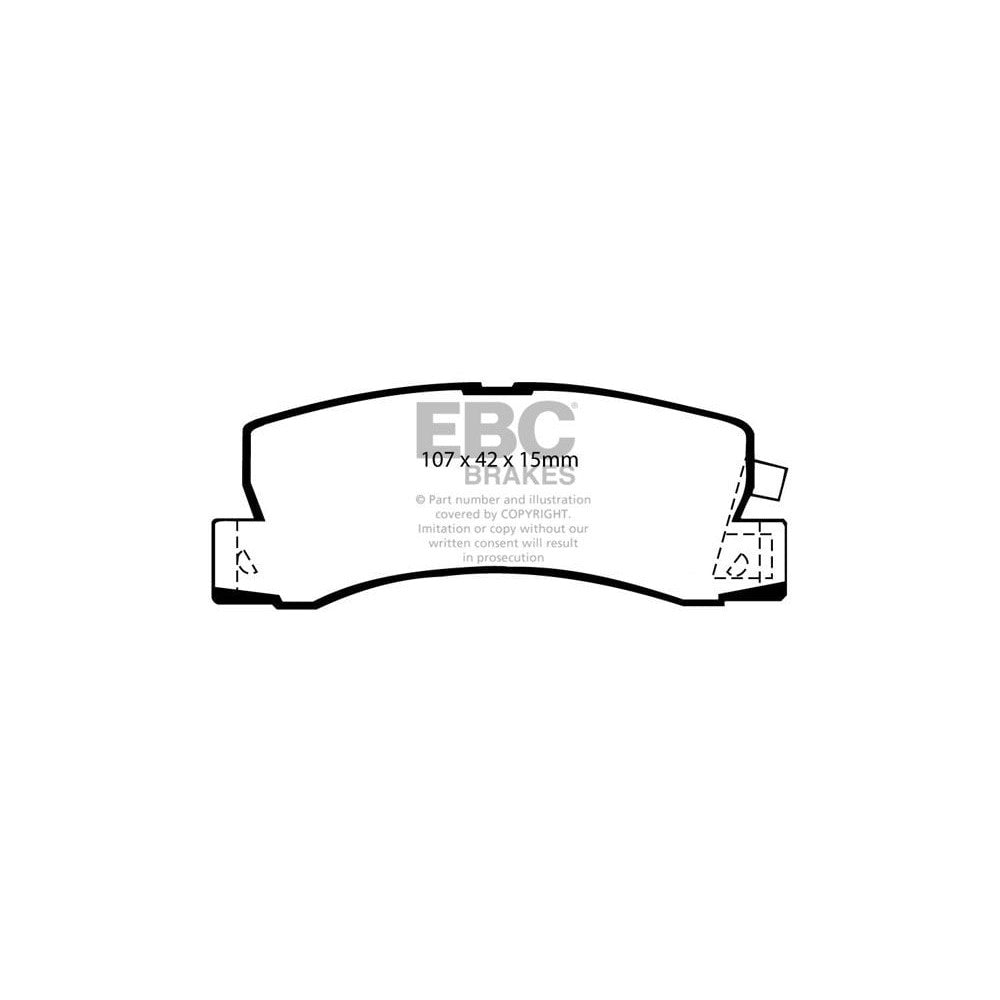 EBC Yellowstuff Brake Pads 107mm x 42mm DP4628R - Rear