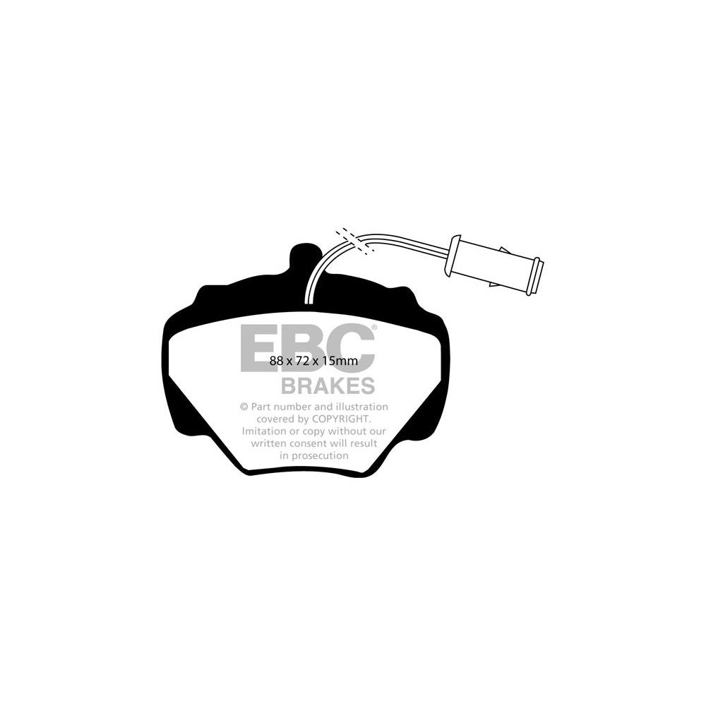 EBC Yellowstuff Brake Pads 88mm x 72mm DP4663R - Rear