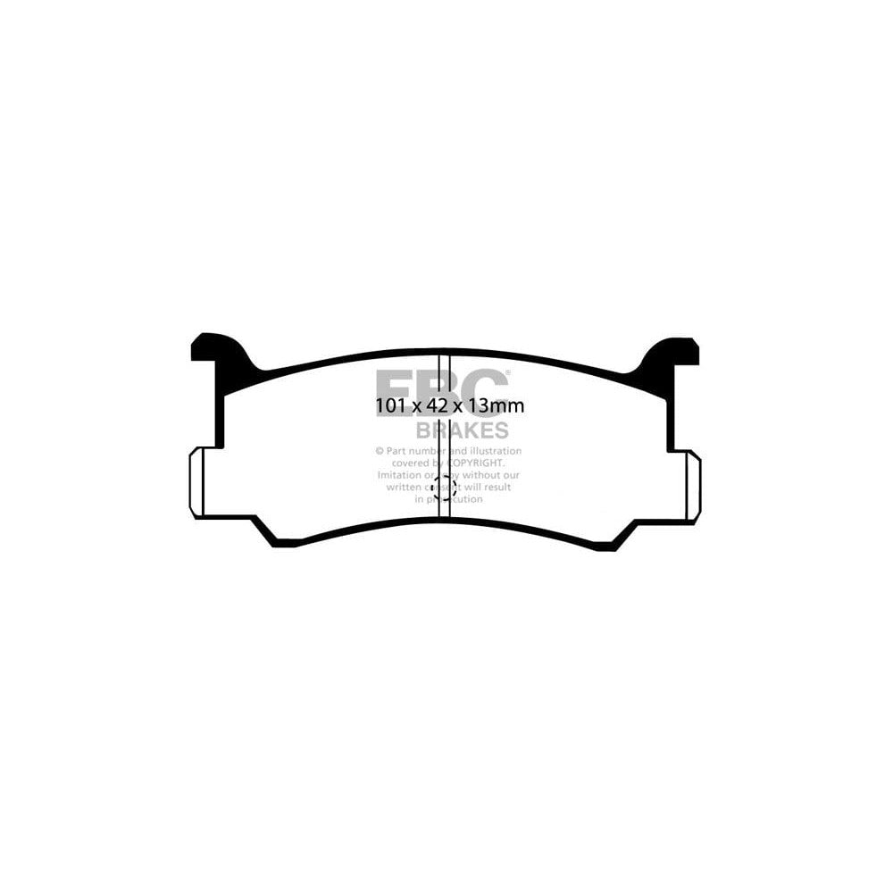 EBC Greenstuff 2000 Brake Pads 101mm x 42mm DP2673 - Rear