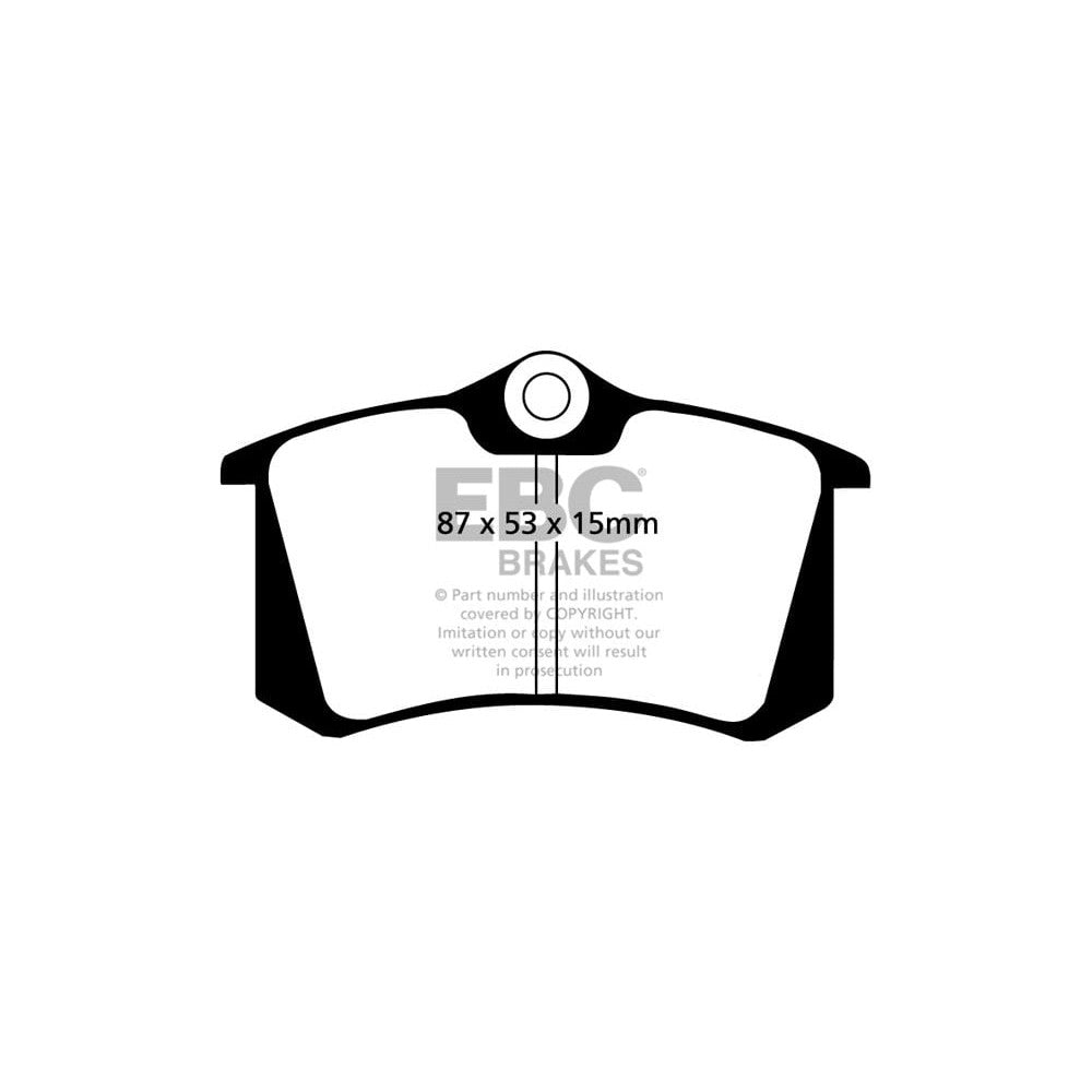 EBC Redstuff Brake Pads 87mm x 53mm DP3680C - Rear