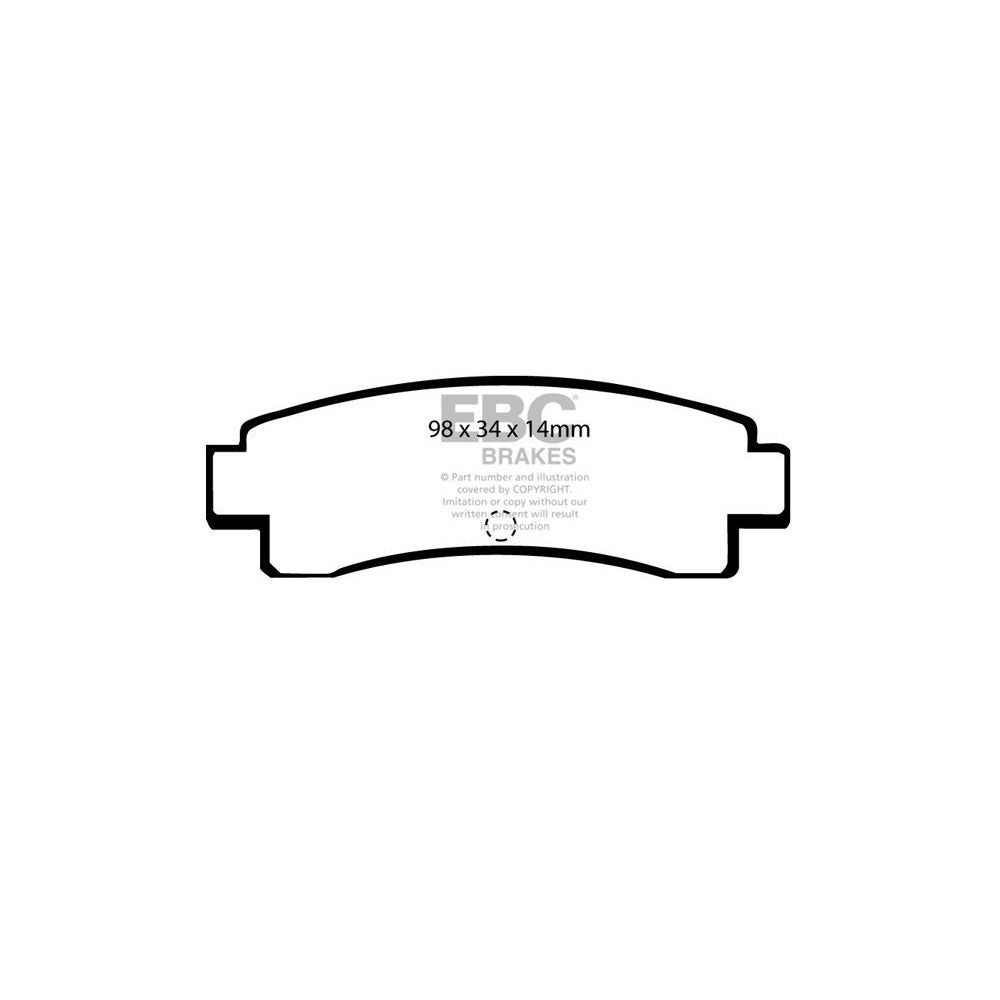 EBC Ultimax Brake Pads 98mm x 34mm DP682 - Rear