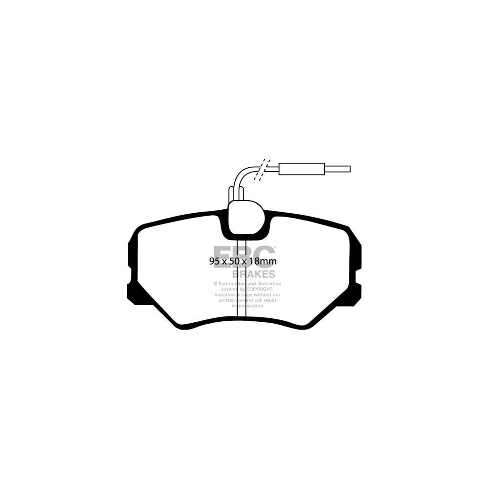 EBC Yellowstuff Brake Pads 95mm x 50mm DP4687R - Front