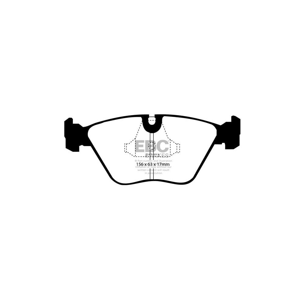 EBC Redstuff Brake Pads 156mm x 63mm DP3689/2C - Front