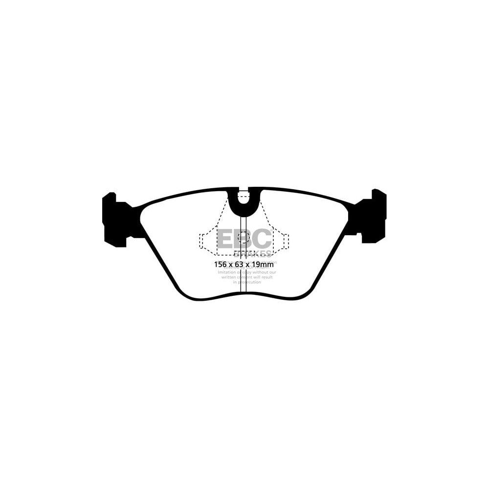EBC Redstuff Brake Pads 156mm x 63mm DP3689C - Front