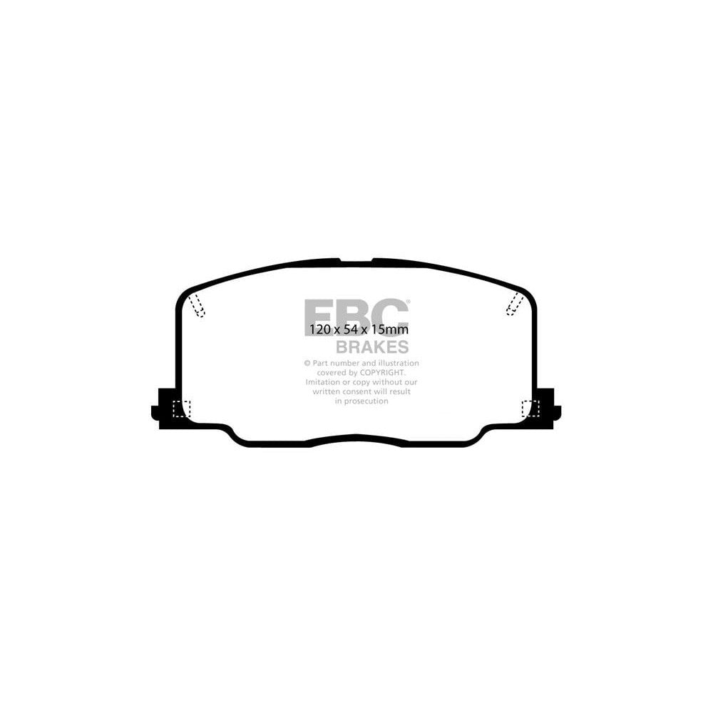 EBC Redstuff Brake Pads 120mm x 54mm DP3725C - Front
