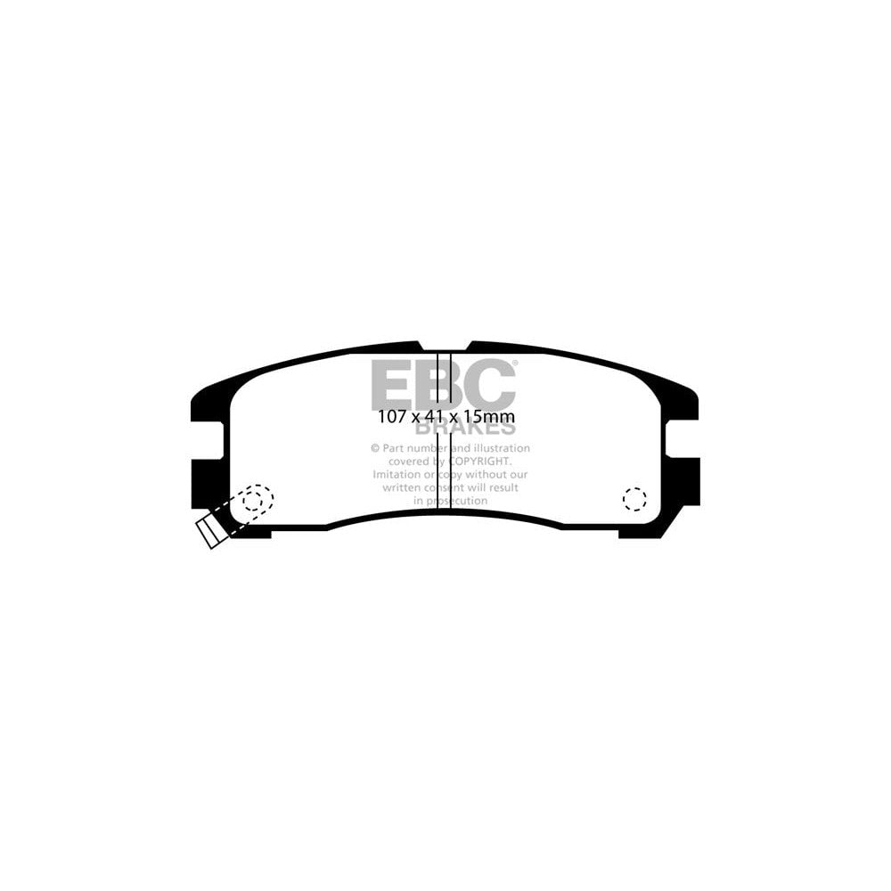 EBC Greenstuff 6000 Brake Pads 107mm x 41mm DP6738 - Rear