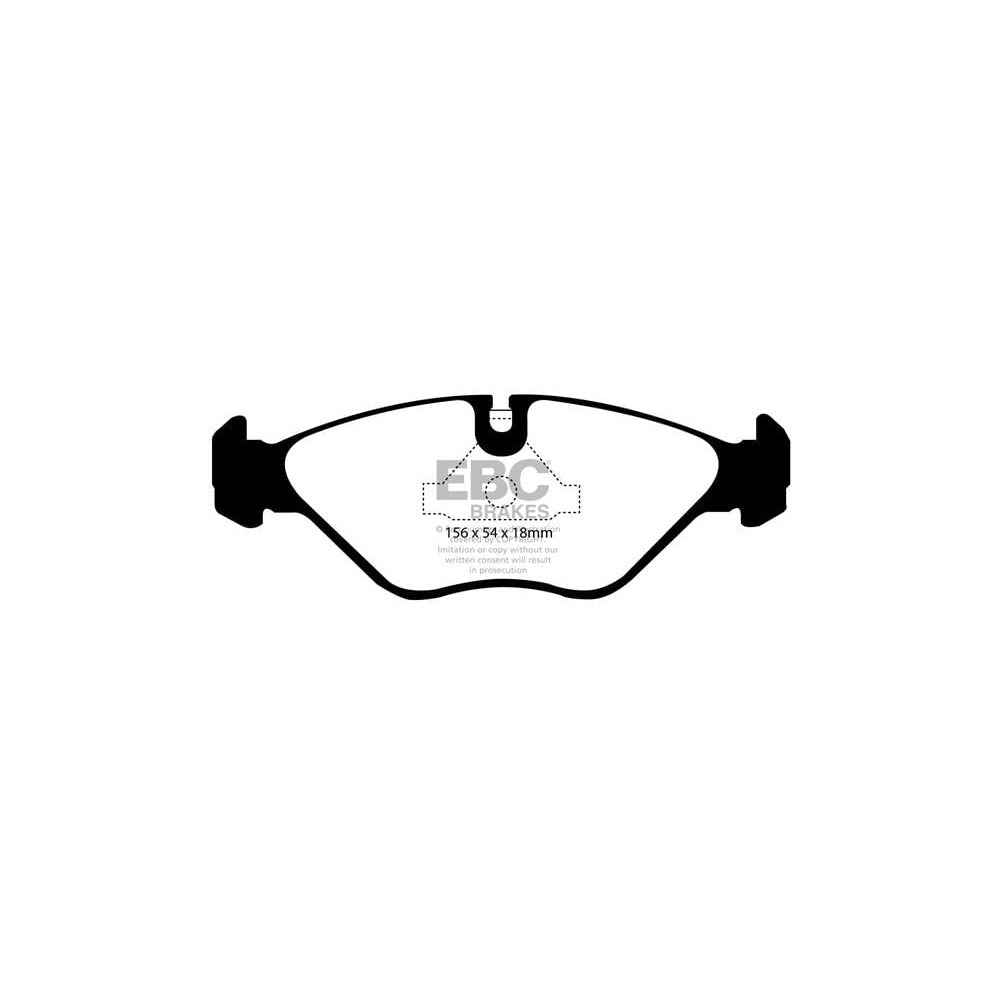 EBC Yellowstuff Brake Pads 156mm x 54mm DP4751R - Front