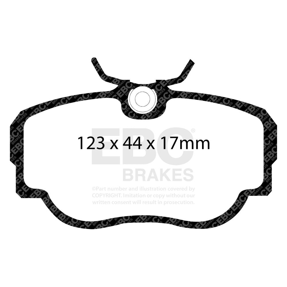 EBC Redstuff Brake Pads 123mm x 44mm DP3779C - Front