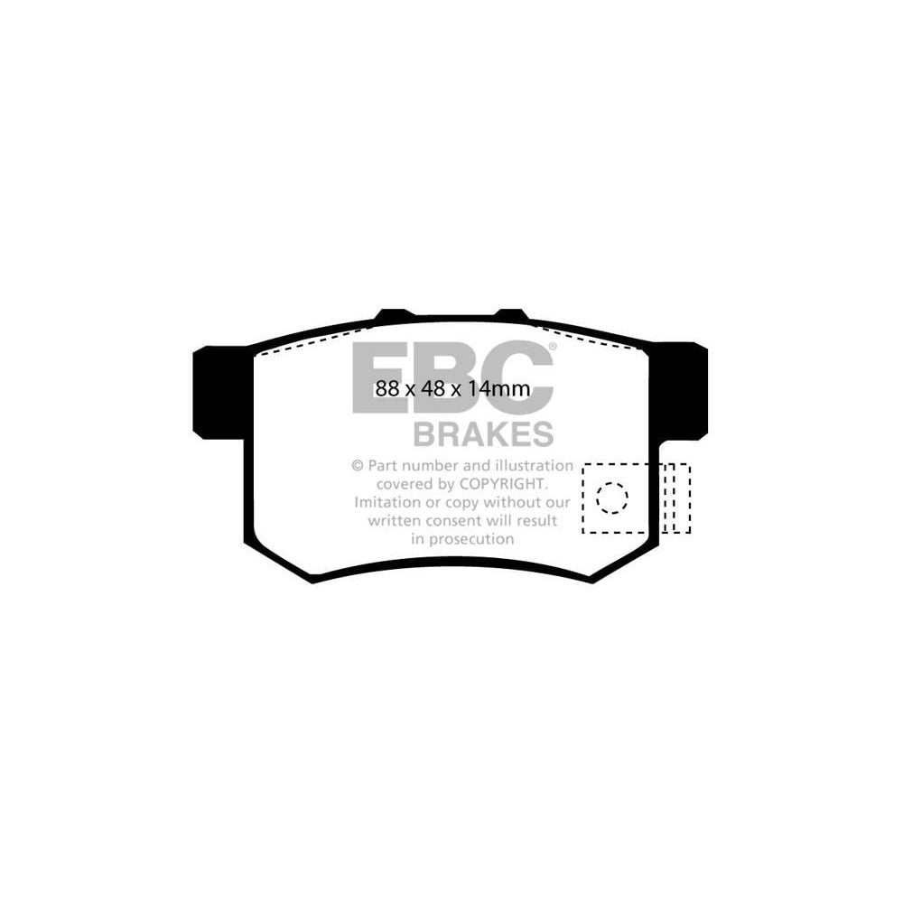EBC Ultimax Brake Pads 88mm x 48mm DP781/2 - Rear