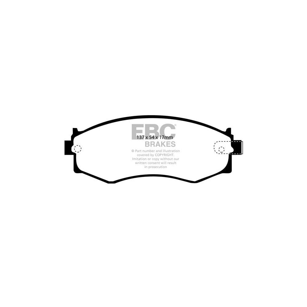 EBC Greenstuff 2000 Brake Pads 137mm x 54mm DP2792 - Front