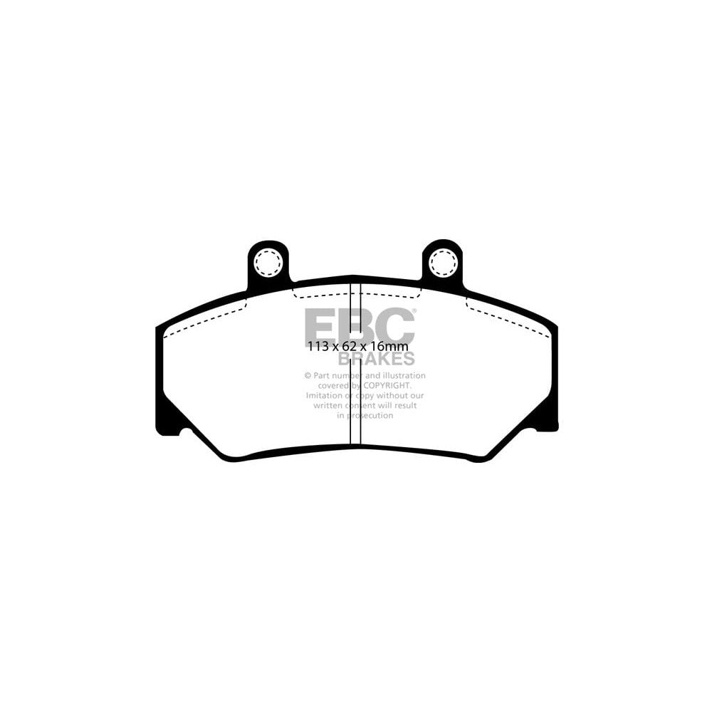 EBC Yellowstuff Brake Pads 113mm x 62mm DP4800R - Front