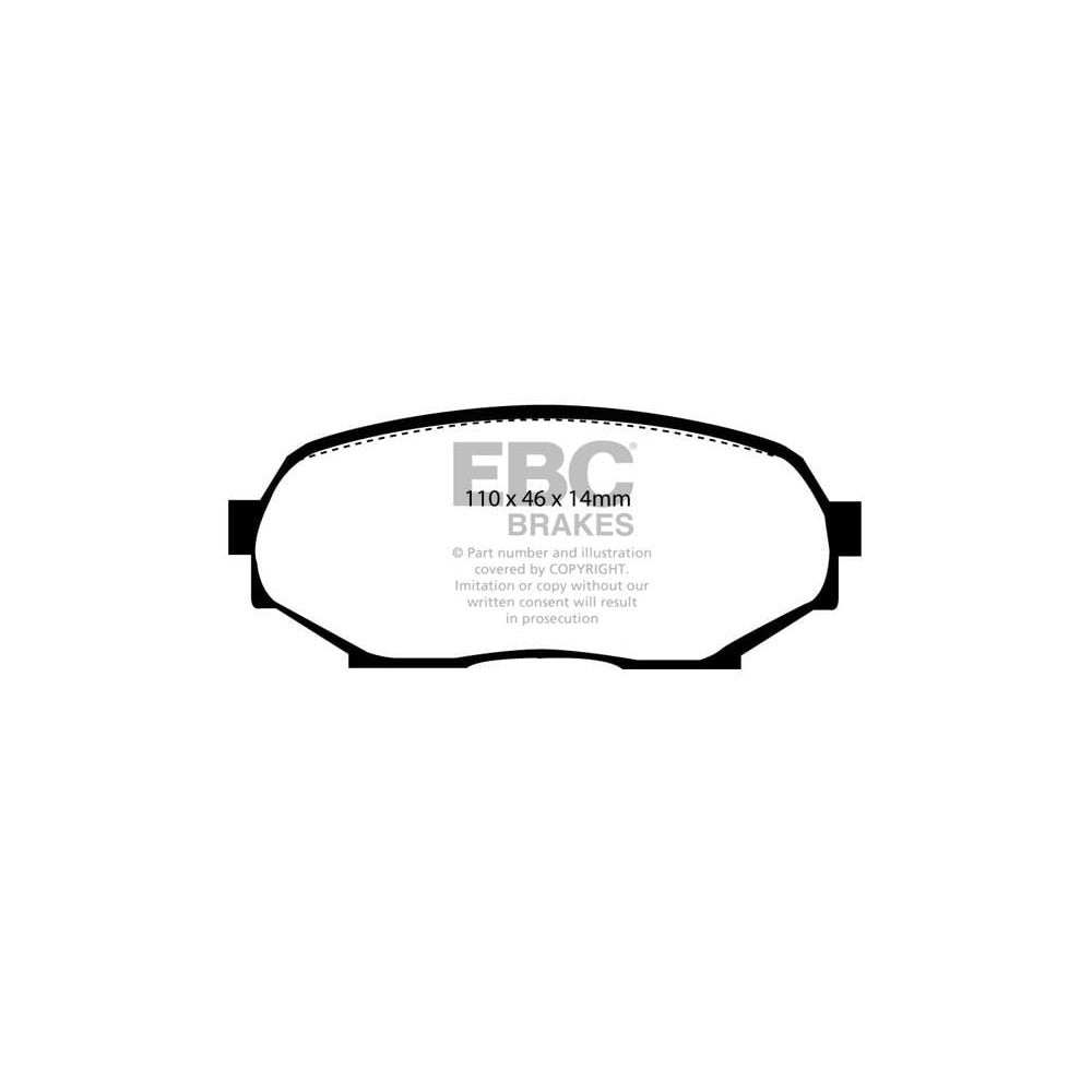EBC Greenstuff 2000 Brake Pads 110mm x 46mm DP2802 - Front