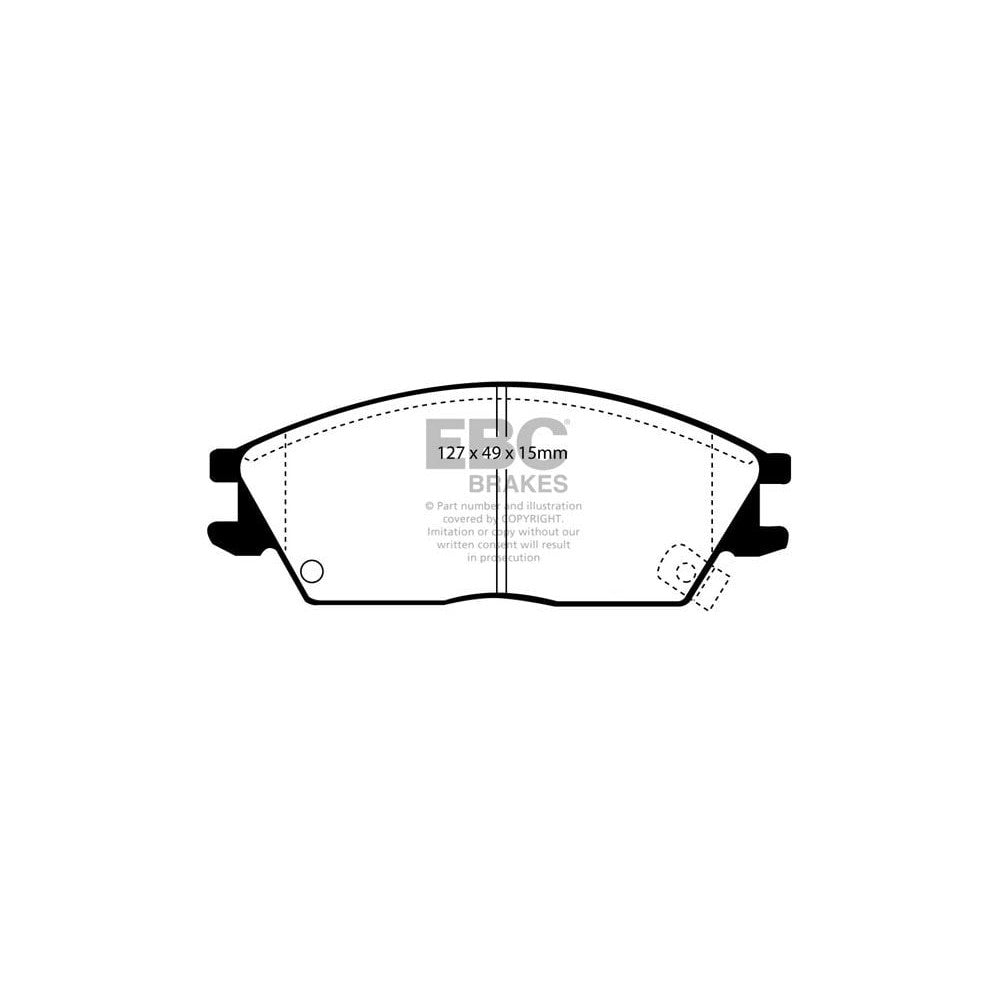 EBC Yellowstuff Brake Pads 127mm x 49mm DP4803R - Front