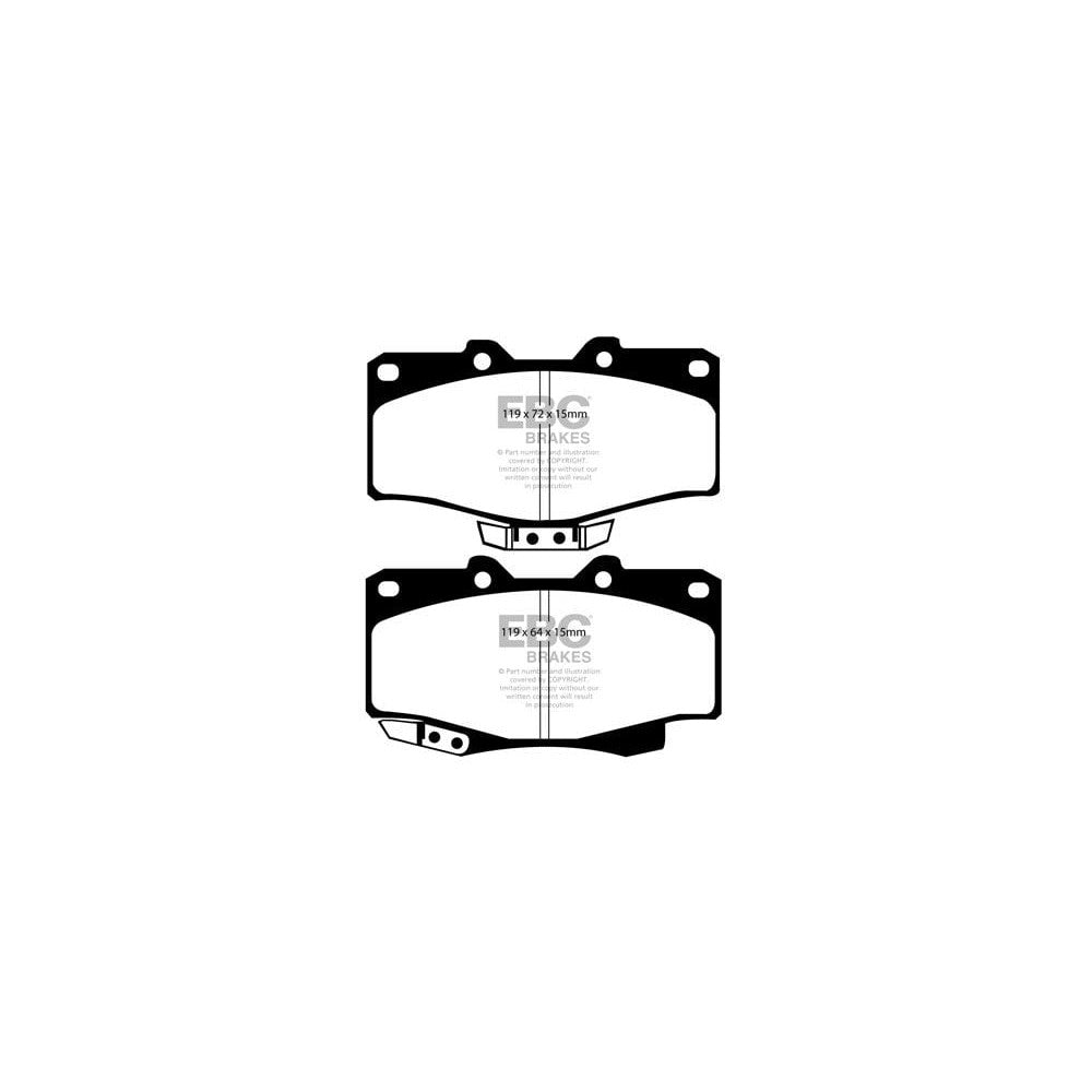 EBC Greenstuff 6000 Brake Pads 119mm x 72mm DP6807 - Front
