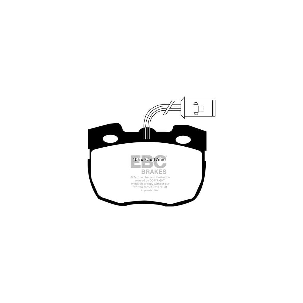 EBC Yellowstuff Brake Pads 105mm x 72mm DP4814R - Front