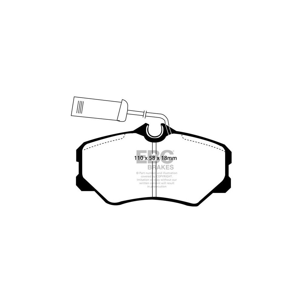 EBC Ultimax Brake Pads 110mm x 58mm DP820/2 - Front