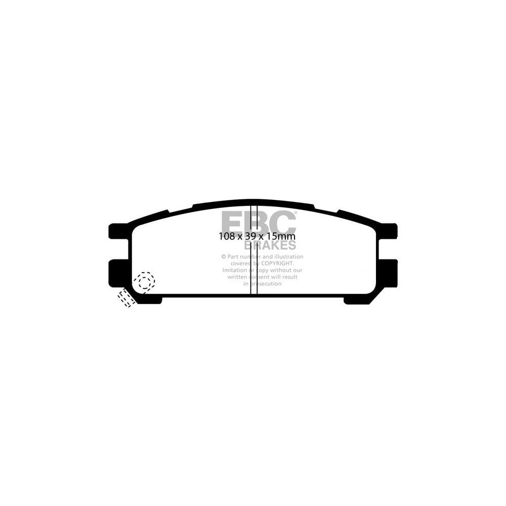 EBC Yellowstuff Brake Pads 108mm x 39mm DP4821R - Rear