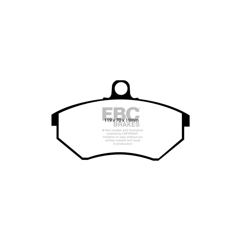 EBC Yellowstuff Brake Pads 119mm x 70mm DP4841/2R - Front