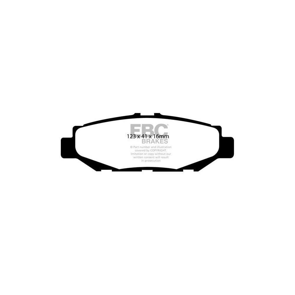 EBC Greenstuff 2000 Brake Pads 123mm x 41mm DP2848 - Rear