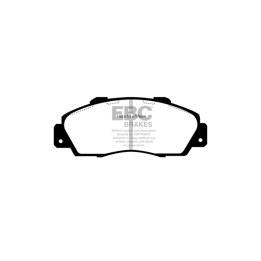 EBC Greenstuff 2000 Brake Pads 148mm x 59mm DP2872 - Front