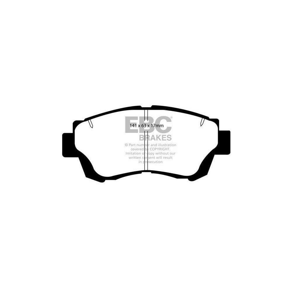 EBC Yellowstuff Brake Pads 141mm x 63mm DP4874R - Front