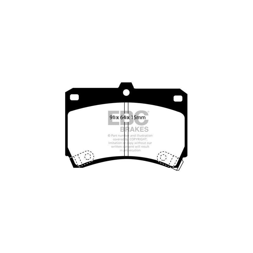 EBC Yellowstuff Brake Pads 91mm x 64mm DP4884R - Front