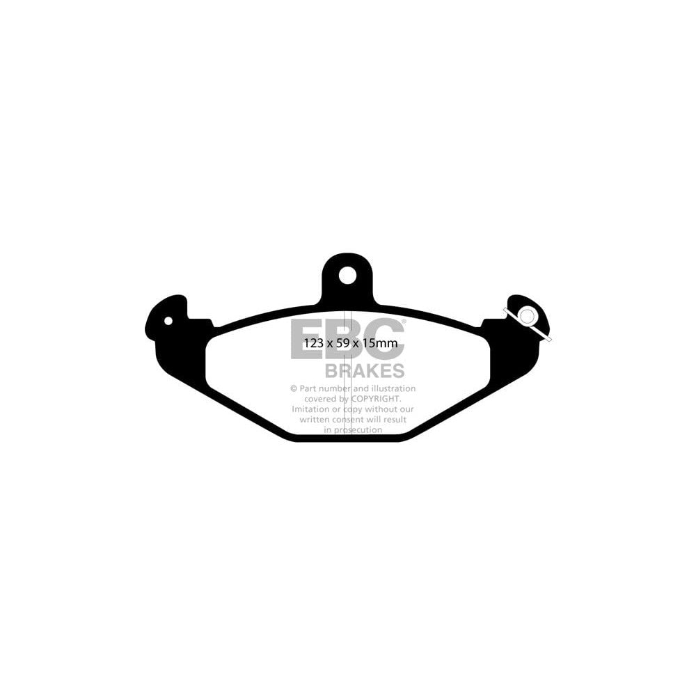 EBC Greenstuff 2000 Brake Pads 123mm x 59mm DP2885 - Rear