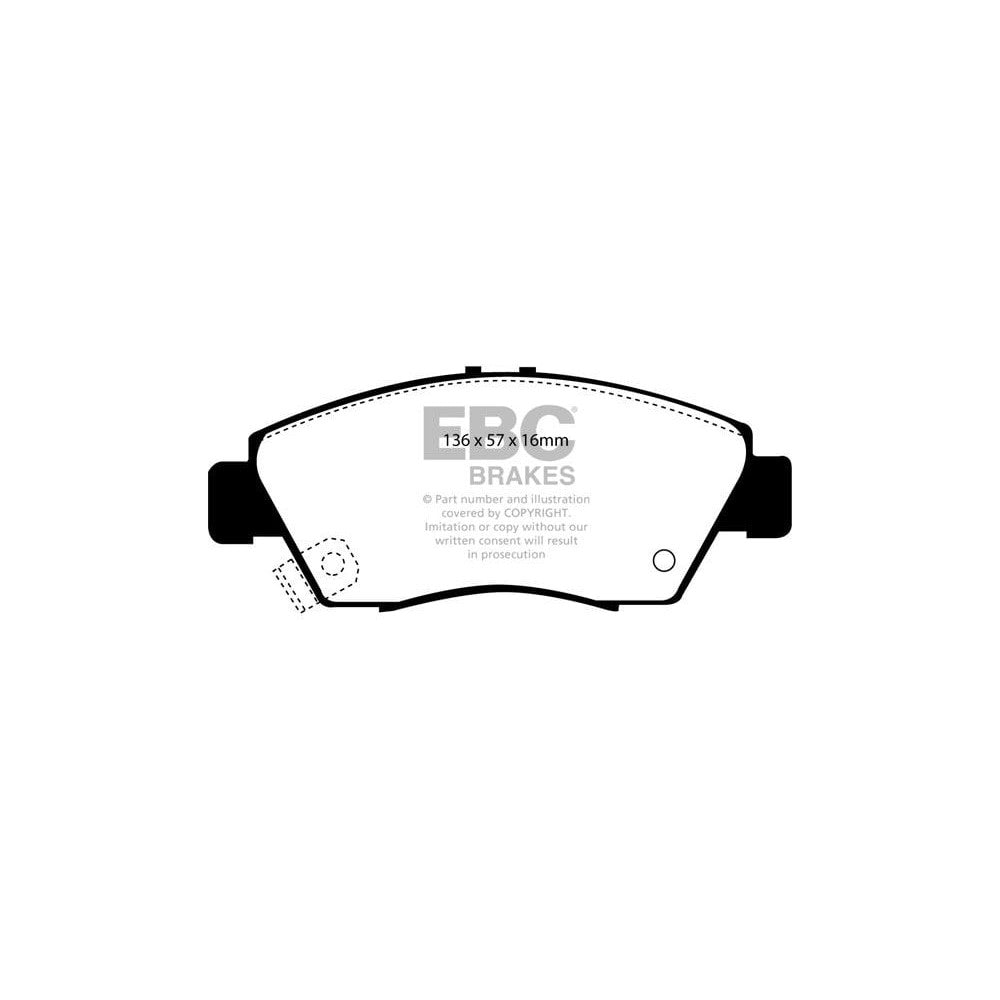 EBC Bluestuff NDX Brake Pads 136mm x 57mm DP5891NDX - Front