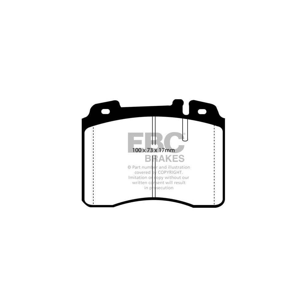 EBC Yellowstuff Brake Pads 100mm x 73mm DP4927R - Front