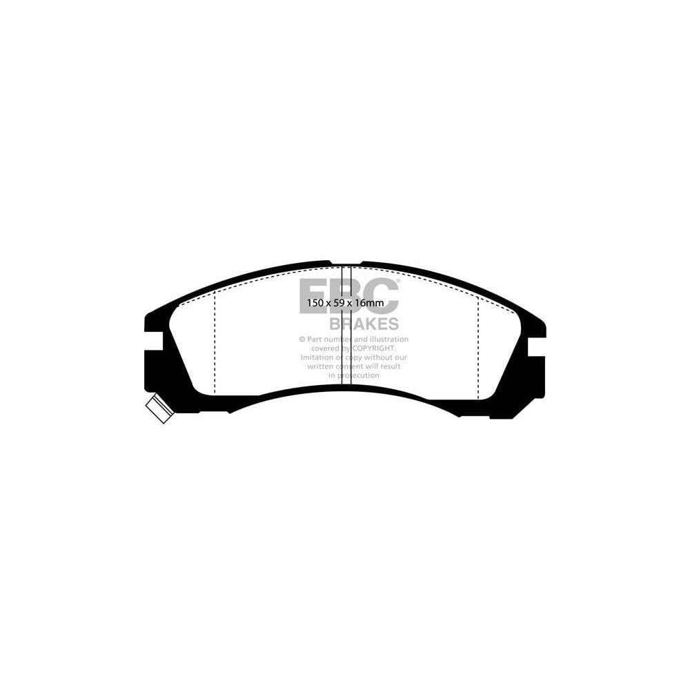 EBC Redstuff Brake Pads 150mm x 59mm DP3954C - Front