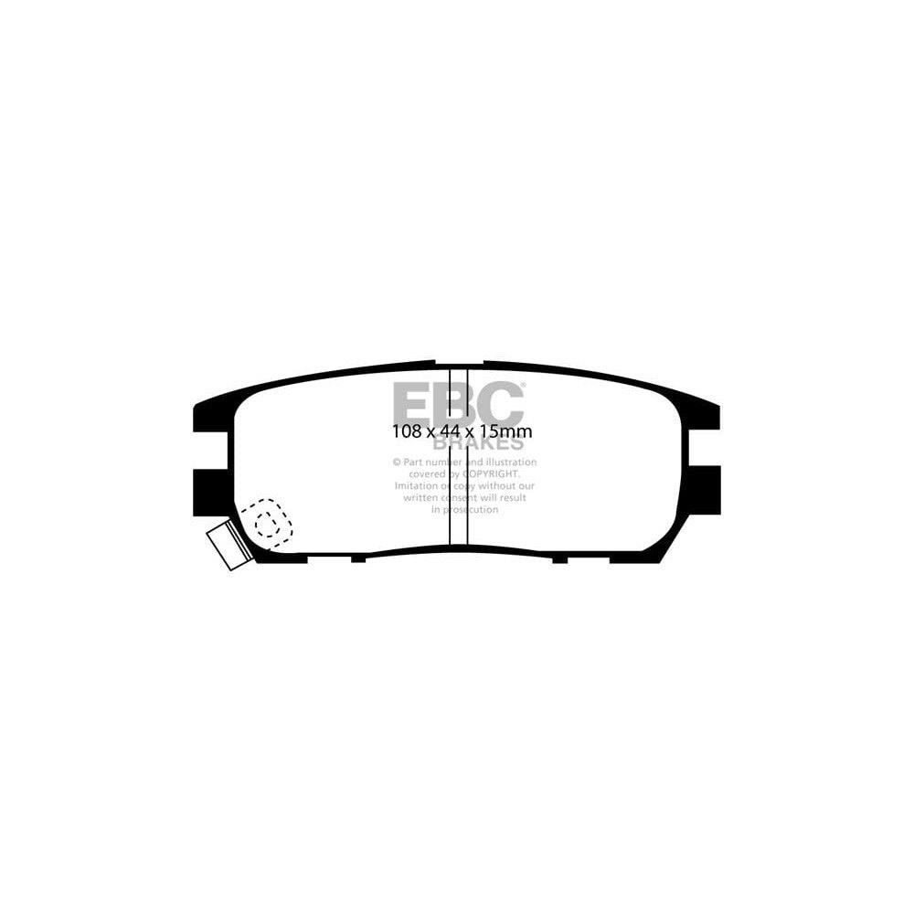 EBC Yellowstuff Brake Pads 108mm x 44mm DP4958R - Rear