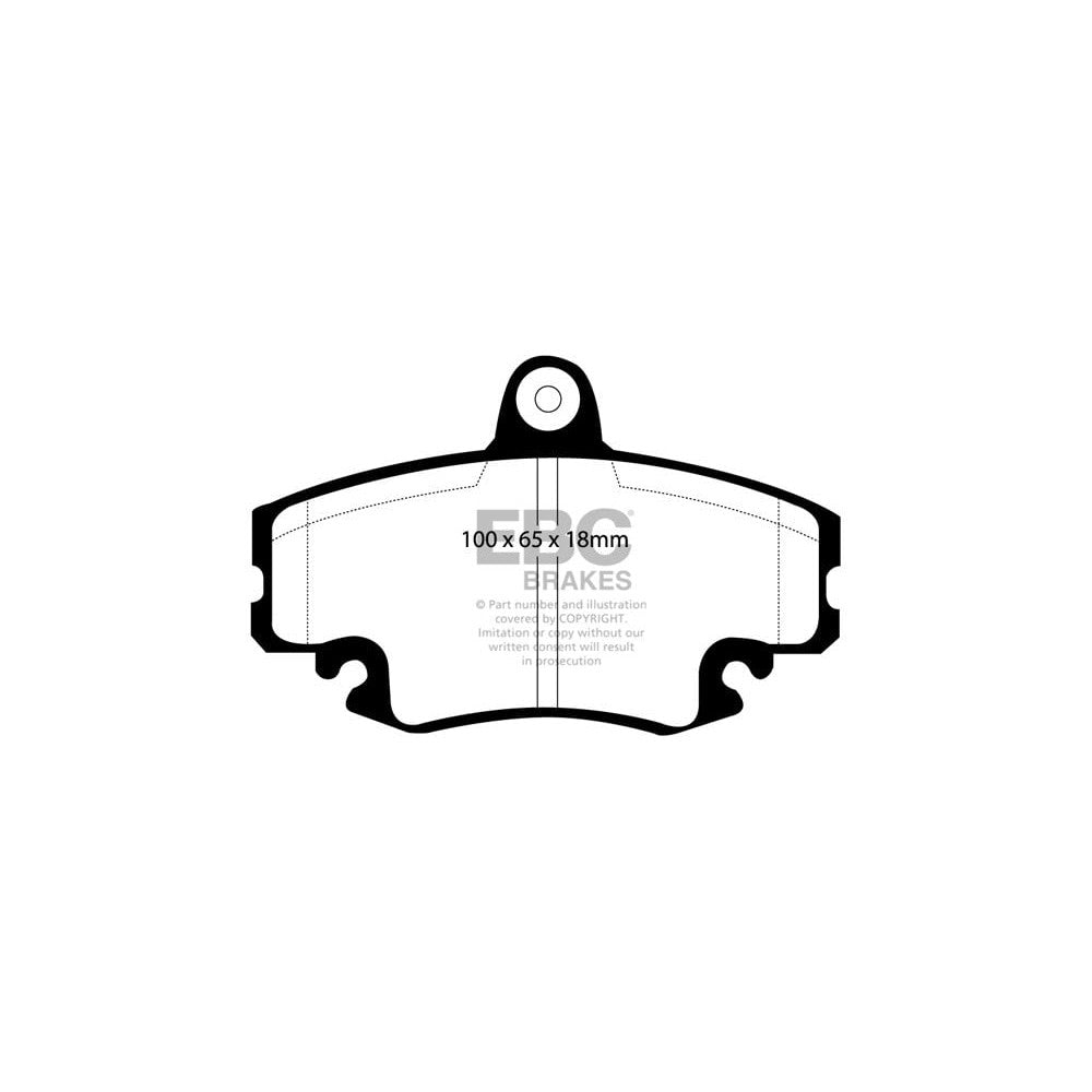 EBC Greenstuff 2000 Brake Pads 100mm x 65mm DP2959 - Front
