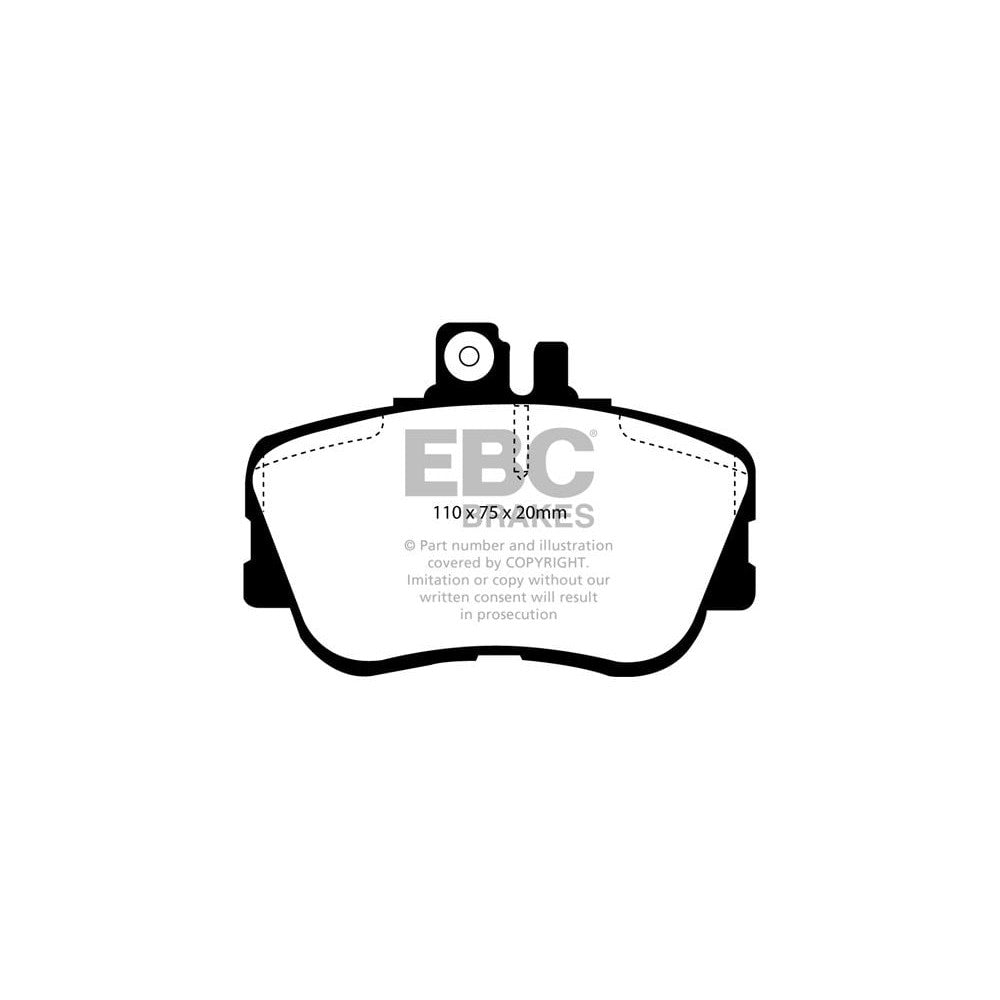 EBC Redstuff Brake Pads 110mm x 75mm DP3962C - Front