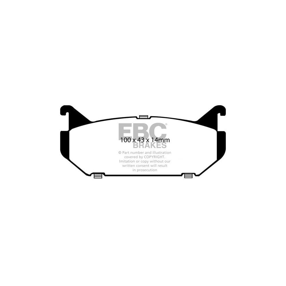 EBC Greenstuff 2000 Brake Pads 100mm x 43mm DP2972 - Rear