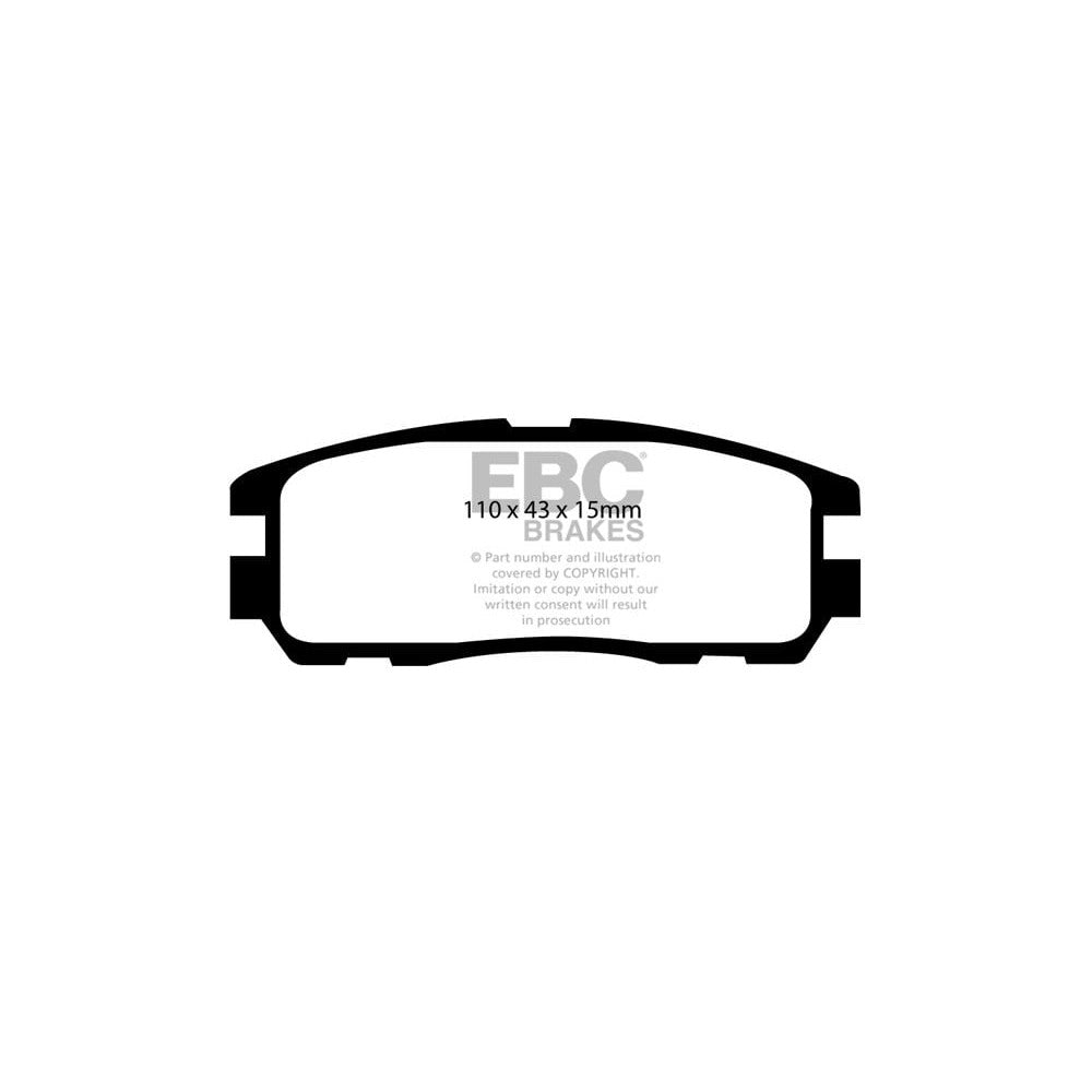 EBC Greenstuff 6000 Brake Pads 110mm x 43mm DP6974 - Rear