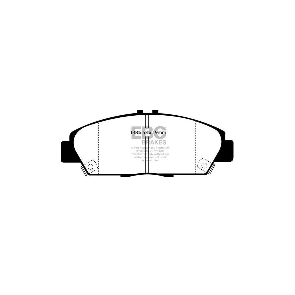 EBC Yellowstuff Brake Pads 138mm x 53mm DP4975R - Front