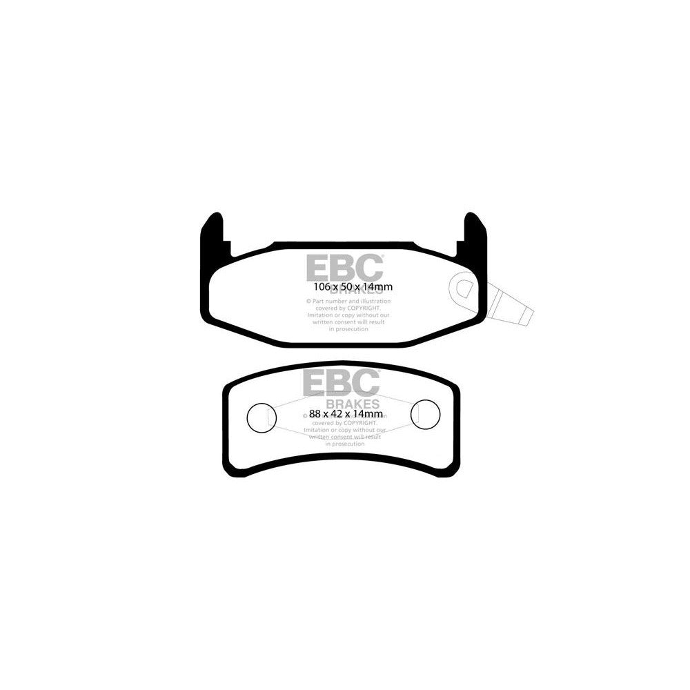 EBC Yellowstuff Brake Pads 106mm x 50mm DP4978R - Rear
