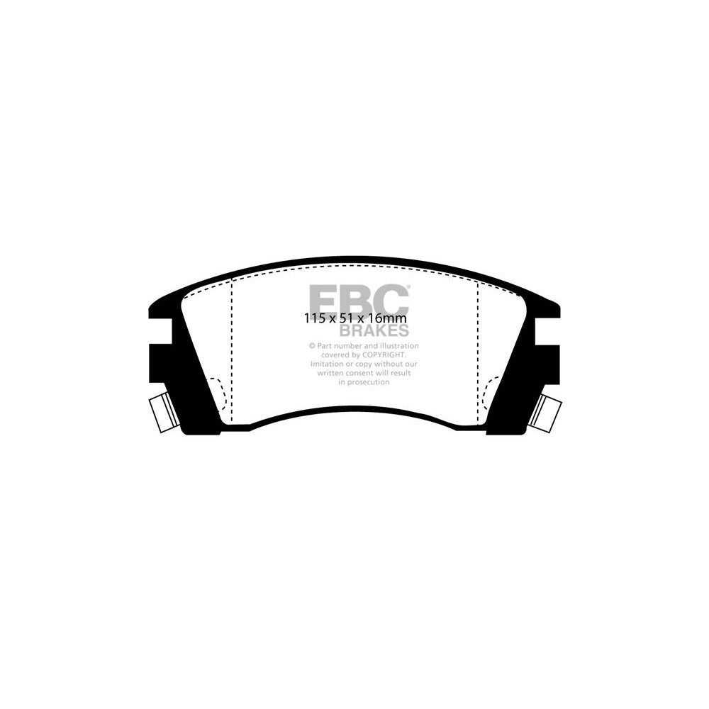 EBC Ultimax Brake Pads 115mm x 51mm DP988 - Front