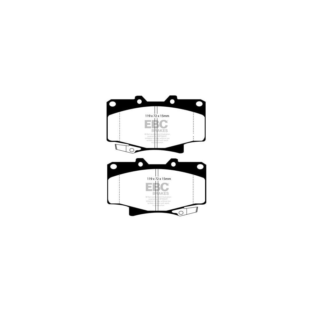 EBC Yellowstuff Brake Pads 119mm x 72mm DP4992R - Front