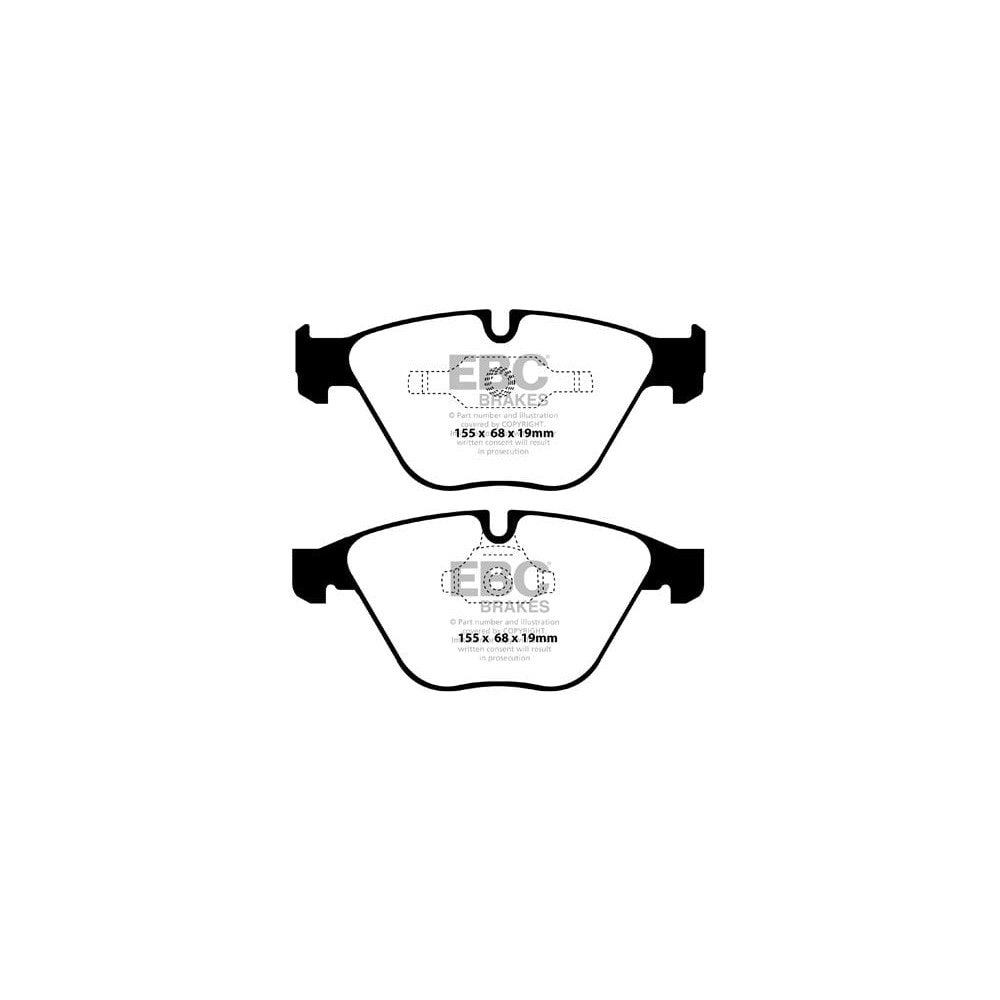 EBC Greenstuff 2000 Brake Pads 155mm x 68mm DP22006 - Front