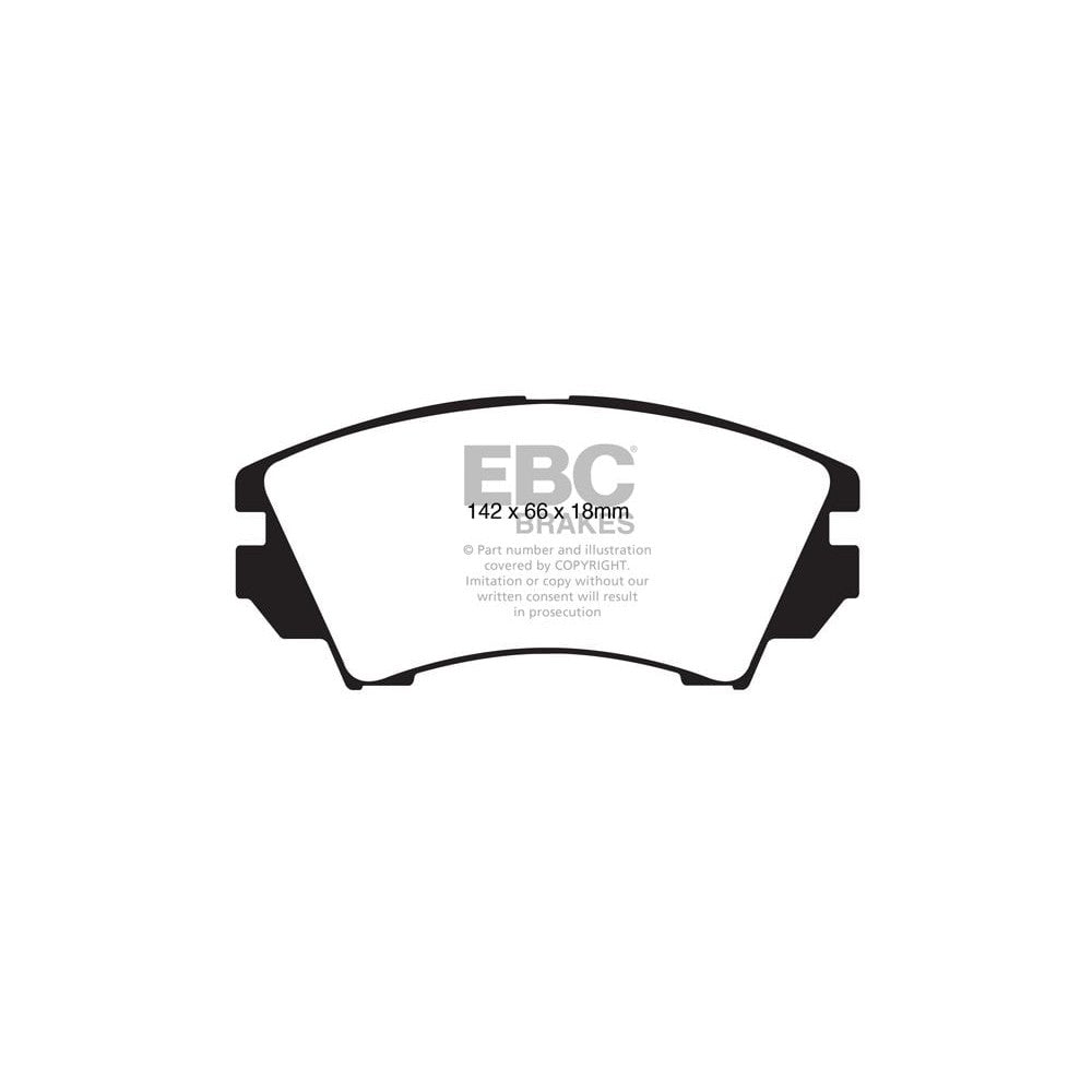 EBC Greenstuff 2000 Brake Pads 142mm x 67mm DP22014 - Front