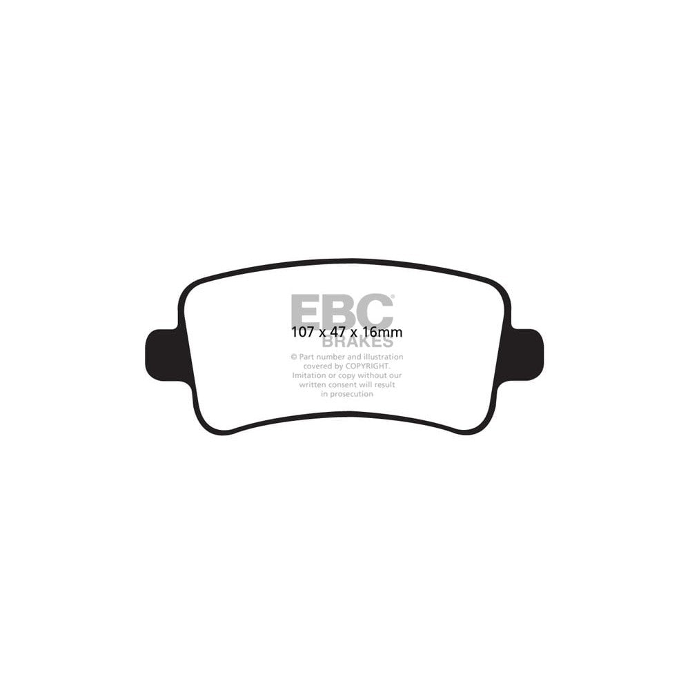 EBC Redstuff Brake Pads 107mm x 47mm DP32016C - Rear