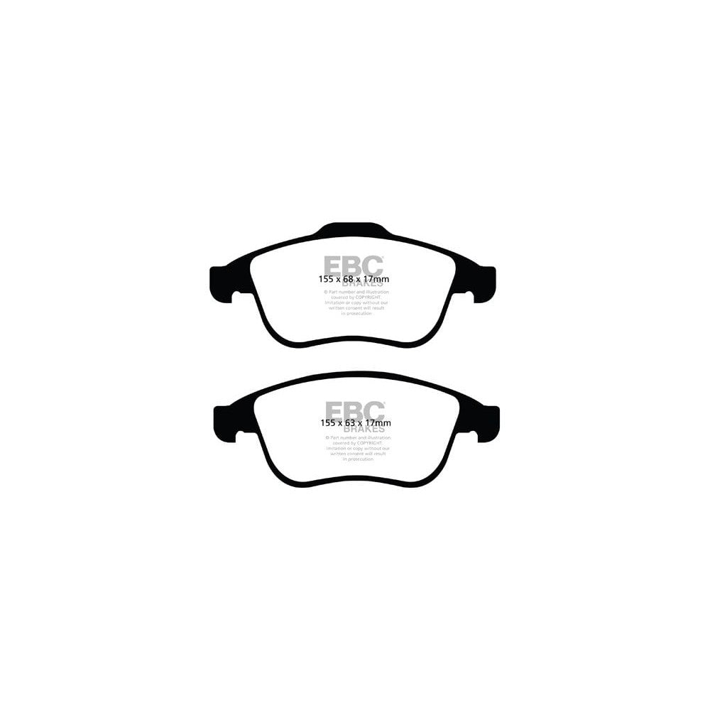 EBC Yellowstuff Brake Pads 155mm x 63mm DP42024R - Front