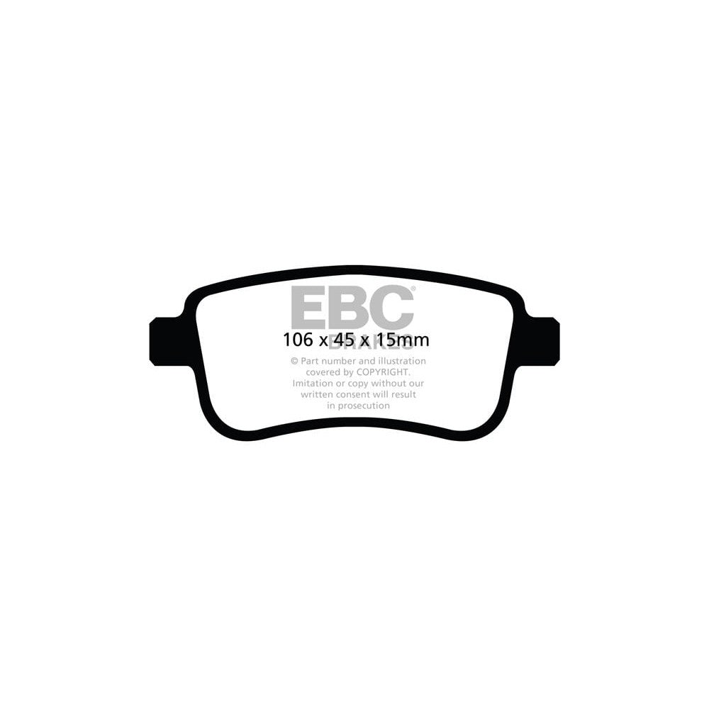 EBC Greenstuff 2000 Brake Pads 106mm x 45mm DP22025 - Rear