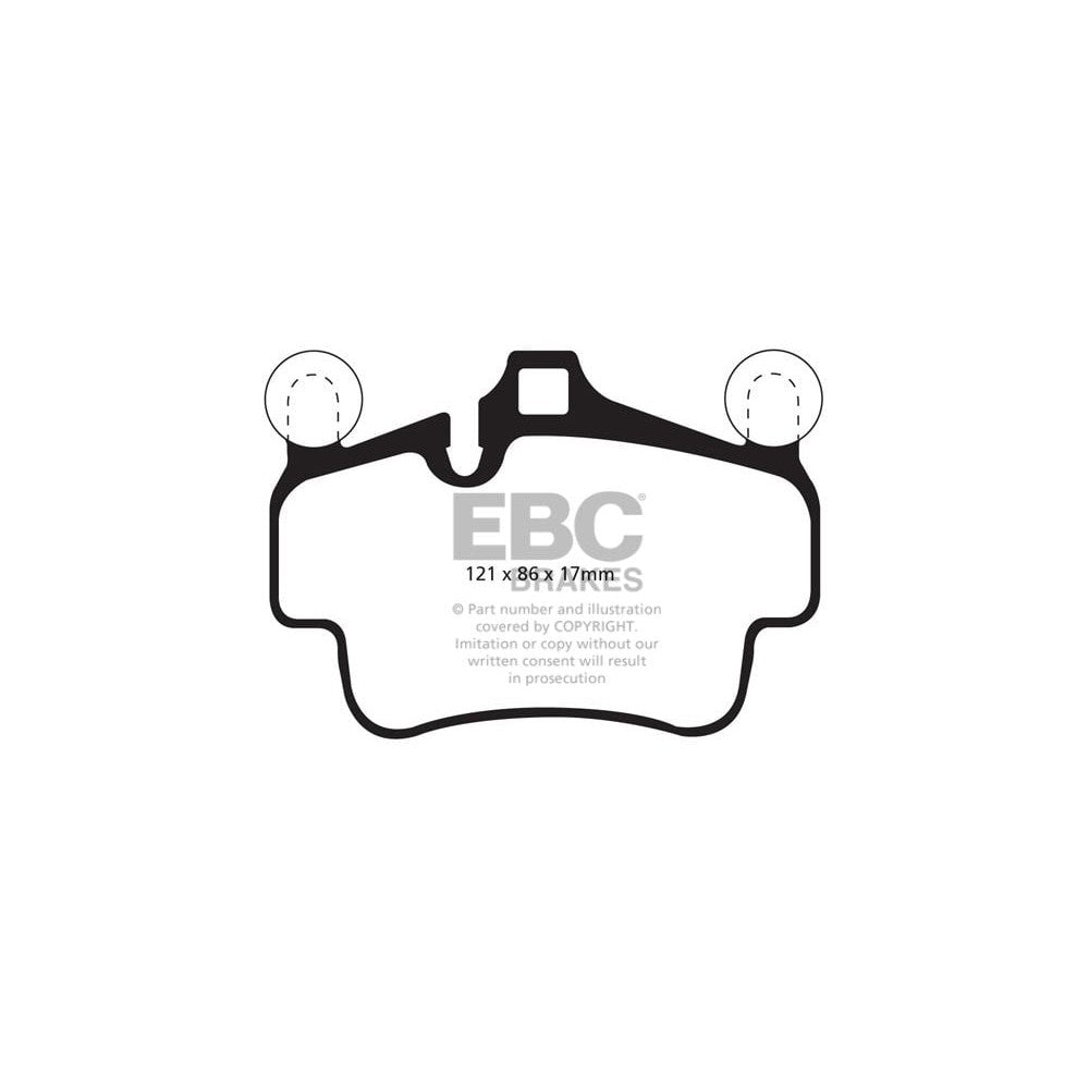 EBC RP-1 Brake Pads 121mm x 86mm DP82029RP1 - Front