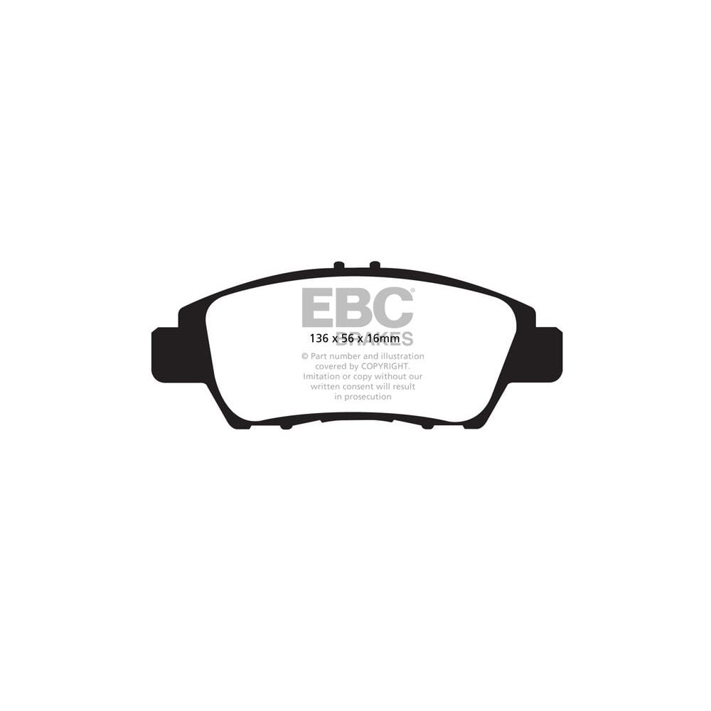 EBC Greenstuff 2000 Brake Pads 136mm x 56mm DP22041 - Front