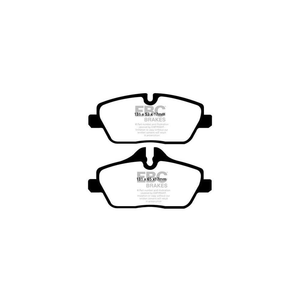 EBC Greenstuff 2000 Brake Pads 131mm x 65mm DP22056 - Front