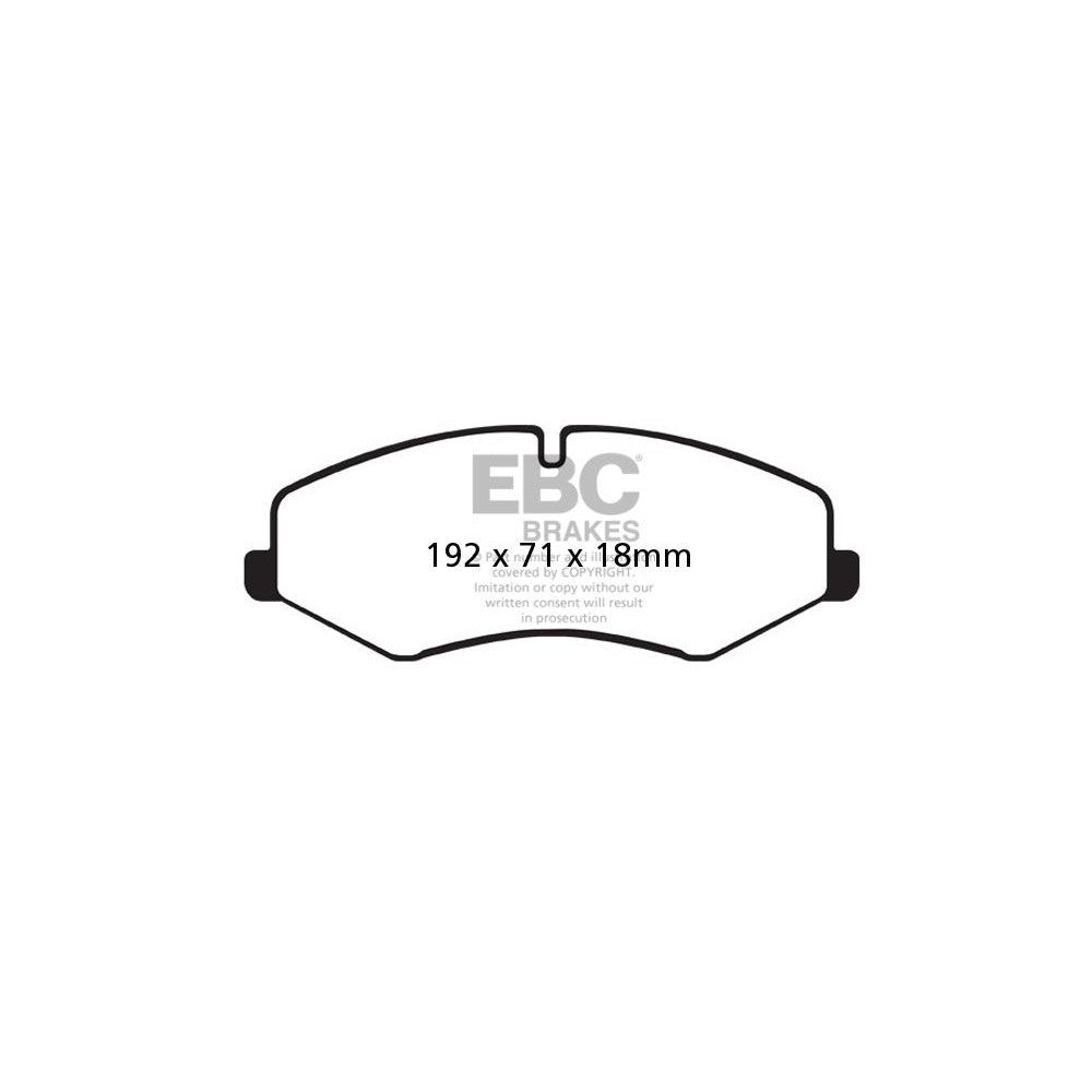 EBC Greenstuff 6000 Brake Pads 192mm x 71mm DP62060 - Front