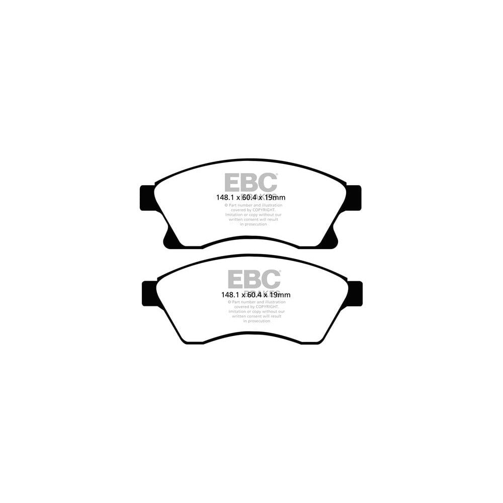 EBC Yellowstuff Brake Pads 148.1mm x 60.4mm DP42065R - Front