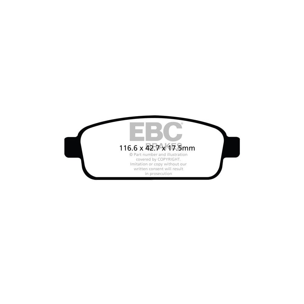 EBC Yellowstuff Brake Pads 116.6mm x 42.7mm DP42066R - Rear